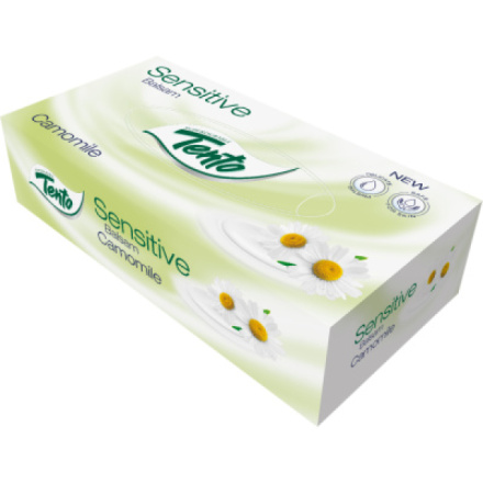 Tento Sensitive Balsam Camomile 3vrstvé papírové kapesníky, 70 ks