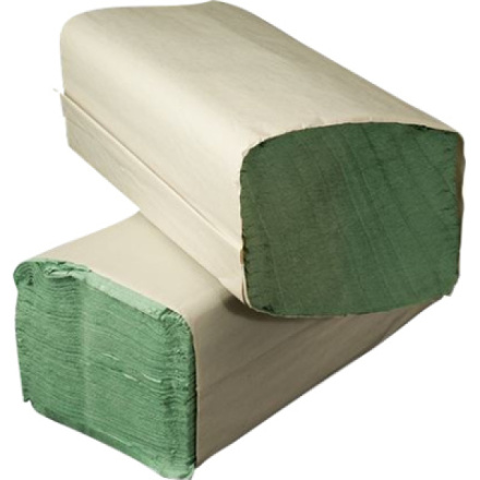 Papírové ručníky ZZ do zásobovače, 1vrstvé, zelené, 5000 ks, 910505