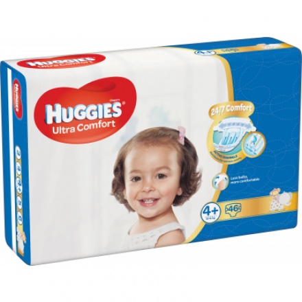 Huggies Ultra Comfort Jumbo 4+ dětské pleny 10 až 16 kg, 46 ks