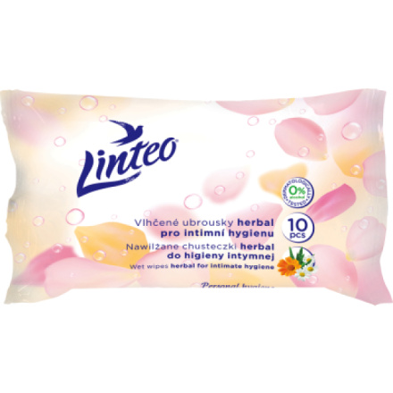 Linteo Herbal Intimní vlhčené ubrousky, 10 ks