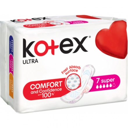 Kotex Ultra Super dámské vložky, 7 ks