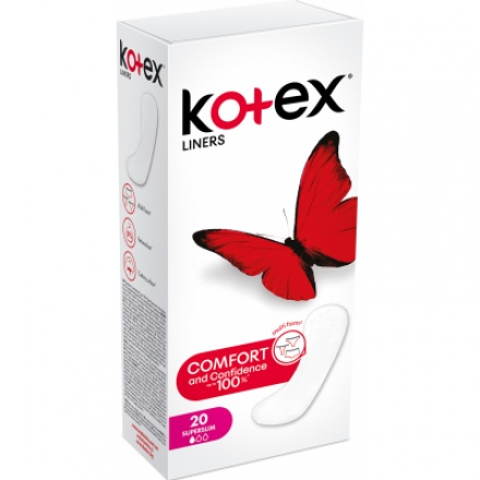 Kotex Slip Super Slim Liners slipové vložky intimky, 20 ks