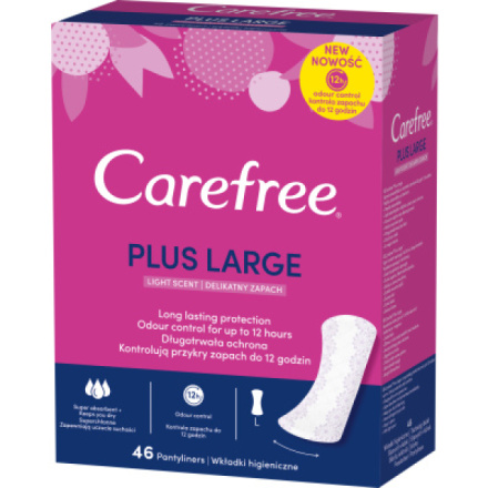 Carefree Plus Large Fresh slipové vložky intimky, 46 ks
