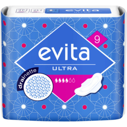 Evita Ultra Drainette, dámské vložky, 9 ks