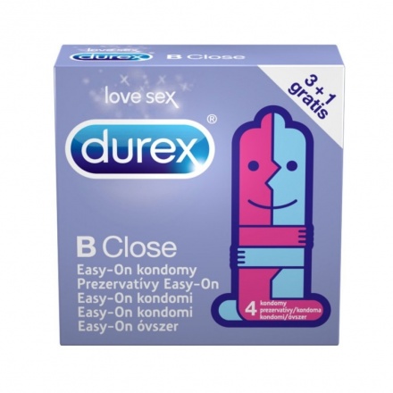 Durex B Close, pánská ochrana, kondomy, balení 3+1 ks