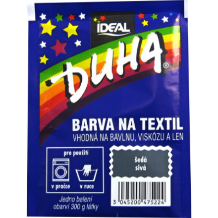 Ideal Duha šedá, barva na textil na bavlnu, viskozu a len, na 300 g látky, 15 g