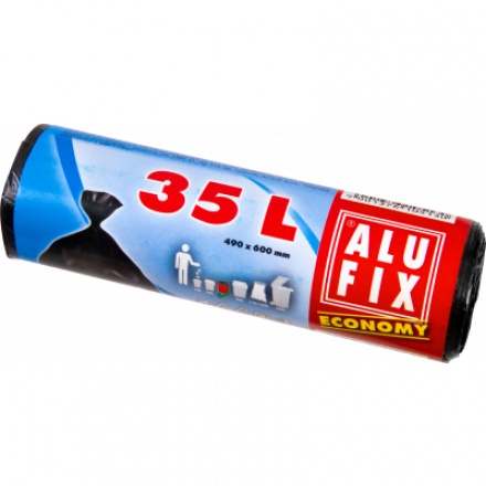 Alufix Economy pytle na odpad, 8 µ, 49 × 60 cm, 35 l, 30 ks