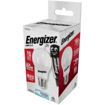 Energizer LED žárovka GLS, E27, denní bílá, 8,2 W jako 60 W