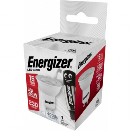 Energizer LED žárovka 3,6 W, GU10, studená bílá, jako 35 W