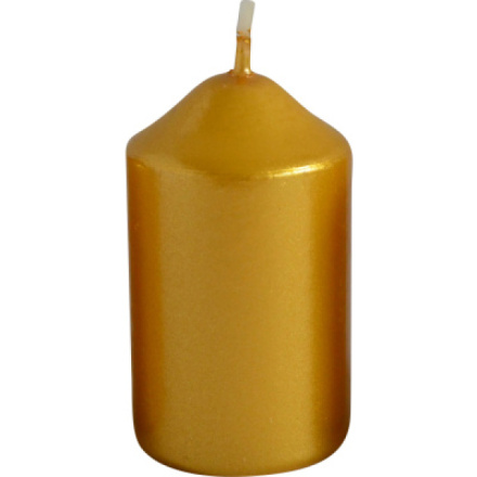Bony adventní svíčka zlatá 40 × 60 mm, 4 ks