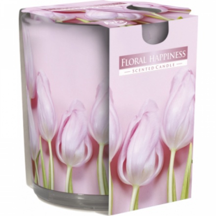 Aura Floral Happiness vonná svíčka ve skle, 100 g