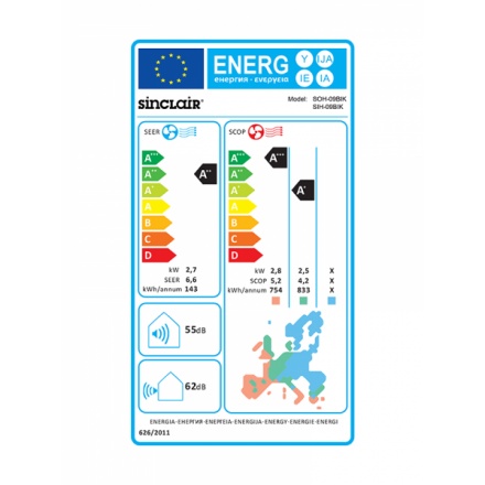 Nástěnná klimatizace SINCLAIR KEYON SIH + SOH-18BIK (vnitřní i venkovní jednotka)