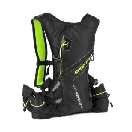 Spokey SPRINTER Sportovní, cyklistický a běžecký voděodolný batoh, zeleno-černý, 5 l, K831780