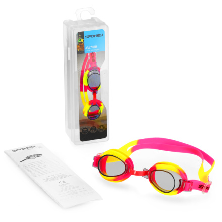 Spokey JELLYFISH Dětské plavecké brýle, růžovo-žluté, K84107