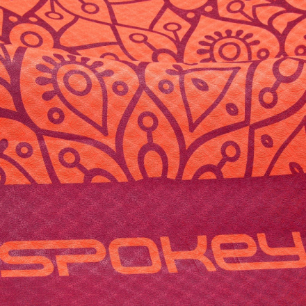 Spokey MANDALA Jóga podložka, 180 x 60 x 0,4 cm, lososová, K926051