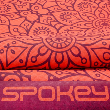 Spokey MANDALA Jóga podložka, 180 x 60 x 0,4 cm, lososová, K926051