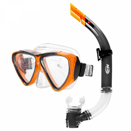 Spokey HASBRO JOURNAL Sada brýle+šnorchl, zn. NERF, černo-oranžová, K927274