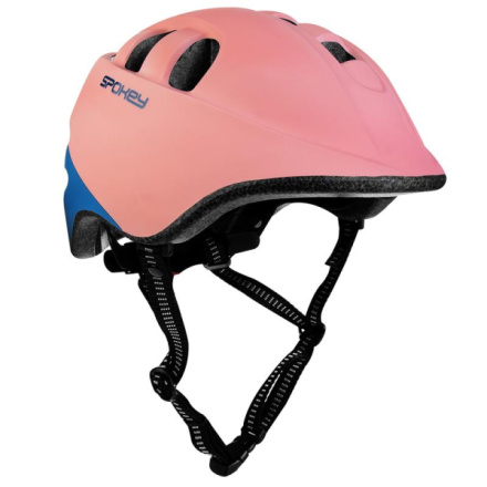 Spokey CHERUB Dětská cyklistická přilba IN-MOLD, 52-56 cm, růžovo-modrá, K927786