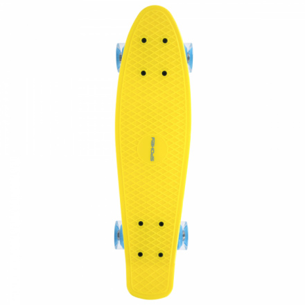 Spokey FISH Pennyboard se svíticími LED kolečky, žlutý, K940395