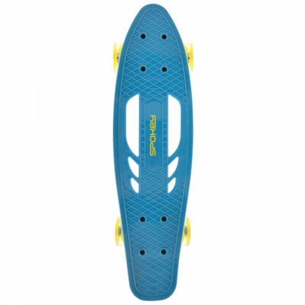 Spokey FISH Pennyboard se svíticími LED kolečky, modrý, K940467