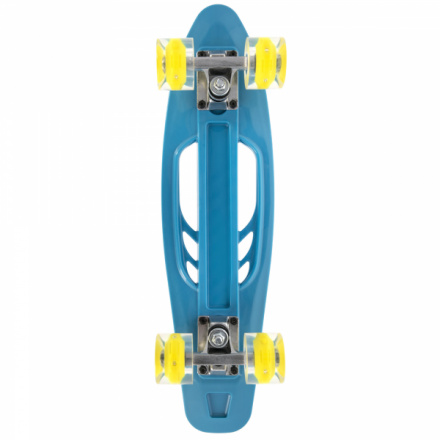 Spokey FISH Pennyboard se svíticími LED kolečky, modrý, K940467