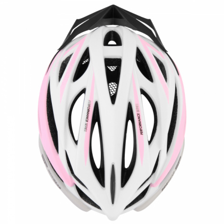 Spokey FEMME Cyklistická přilba IN-MOLD, 55-58 cm, bílo-růžová, K941019