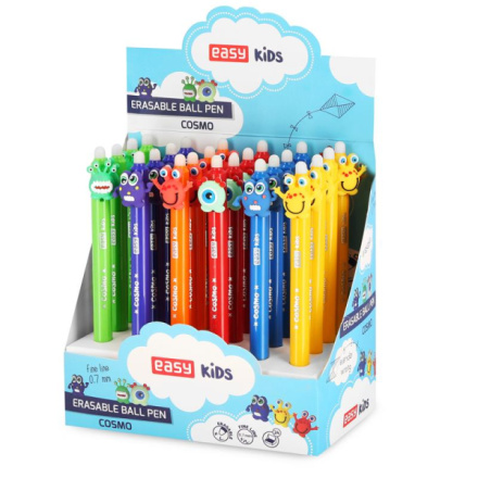 EASY COSMO Přepisovatelné kuličkové pero, modrá náplň, 0,7 mm, 1ks v balení, různé vzory, 5905339418715