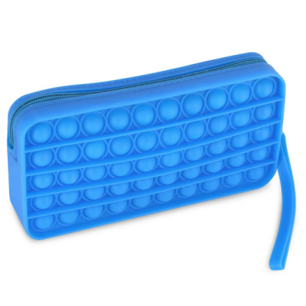 Antistresové školní silikonové pouzdro, modré, S941905