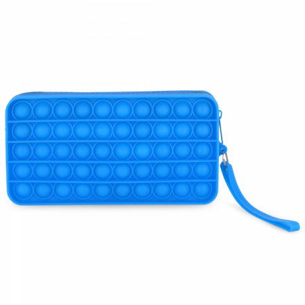 Antistresové školní silikonové pouzdro, modré, S941905