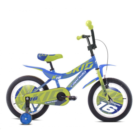 Dětské jízdní kolo Capriolo BMX 16" HT KID limetkovo-modré, 921117-16, rám 9" , 2022