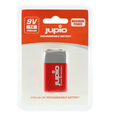 Baterie Jupio 9V 250mAh 1ks, dobíjecí, JRB-9V250