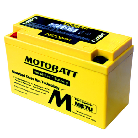 Baterie Motobatt MB7U 6,5Ah, 12V, 2 vývody, MB7U
