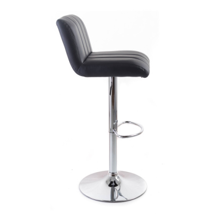 Barová židle G21 Malea koženková, prošívaná black, G-21-B601