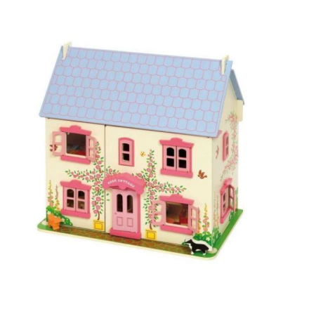 Hračka Bigjigs Toys Růžový domek pro panenky , JT101