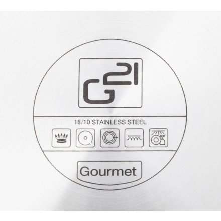 Sada nádobí G21 Gourmet Miracle s hrncem navíc, 11 dílů, nerez/greblon, G21-11H-MR