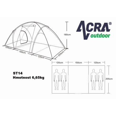 Stan Acra BROTHER ST14 pro 4 osoby, 05-ST14