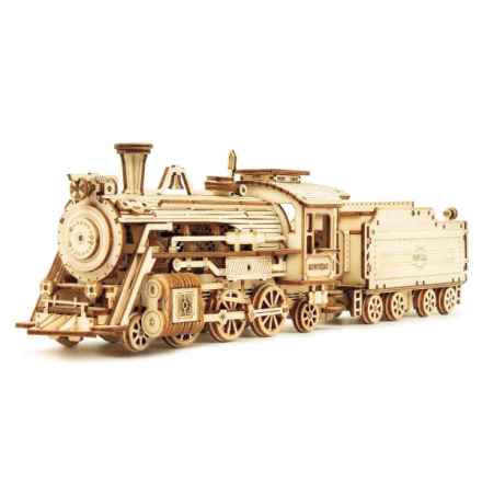 Hračka Robotime dřevěné 3D puzzle Parní lokomotiva, MC501