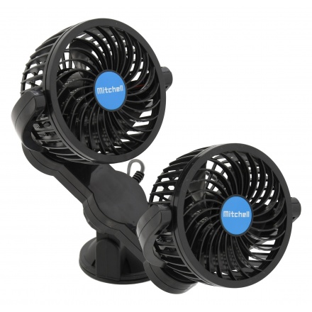 Ventilátor MITCHELL DUO 2x108mm 12V na přísavku, 07222