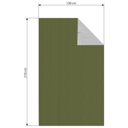 Izotermická fólie SOS zelená 210x130cm, 13741