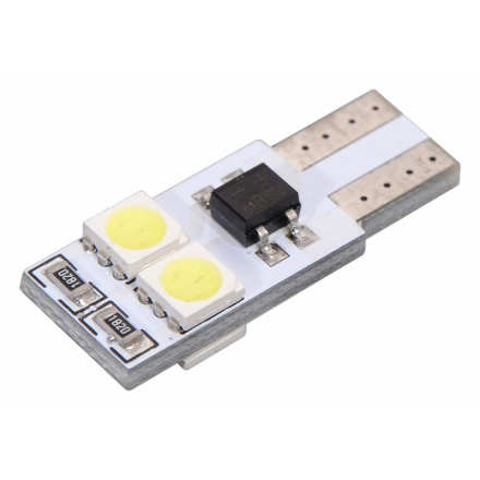 Žárovka 4 SMD LED 12V T10 s rezistorem CAN-BUS ready bílá, T10 (W2.1x9.2d), 33793