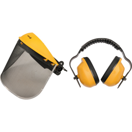 Helma se sítěným štítem + chrániče sluchu, TO-74462