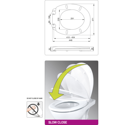 Záchodové prkénko PP pomalé samosklápění, TO-75465