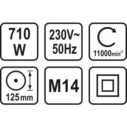 Bruska úhlová 125 mm, 710W, 11000 ot./min, TO-79095