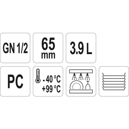 Gastro nádoba PC  GN 1/2 65mm, YG-00400