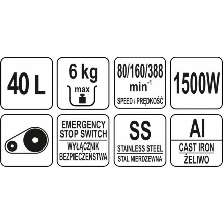 Mixér 1500W 40l, YG-03028