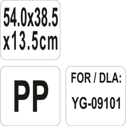 Kontejner PP 540x380x135mm (pro YG-09101), YG-09102