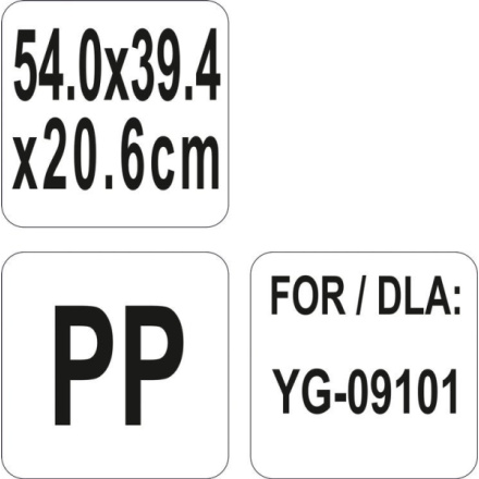 Kontejner PP 540x380x200mm (pro YG-09101), YG-09103