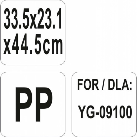 Kontejner PP 340x225x440mm (pro YG-09100), YG-09105