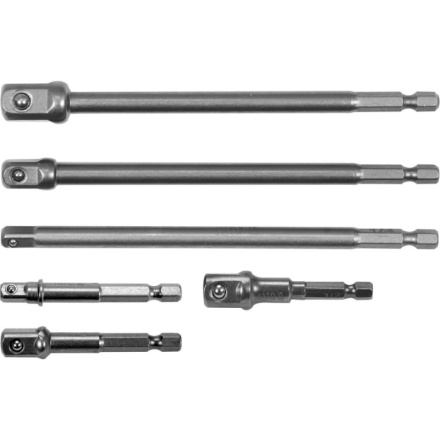 Sada adaptérů do vrtačky HEX 1/4" na gola hlavice 6 ks, YT-04629