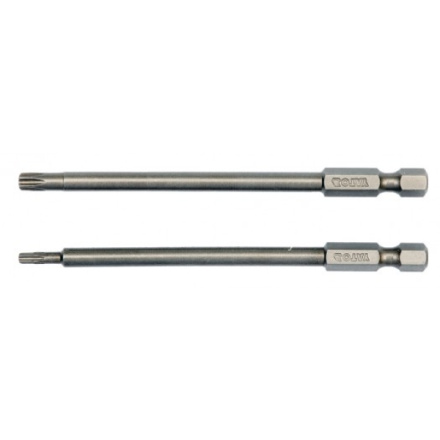 Sada bitů 1/4" 2 ks TORX L=100 mm T10, T25, YT-0490